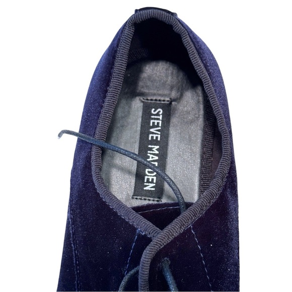 ??? Steve Madden BRYTONN Blue Velvet Oxfords main image 8